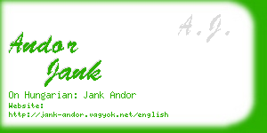 andor jank business card